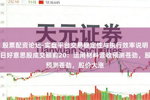 股票配资论坛-实盘平台交易稳定性与执行效率说明 2月14日好意思股成交额前20：运用材料营收预测苍劲，股价大涨