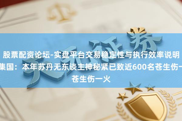 股票配资论坛-实盘平台交易稳定性与执行效率说明 蚁集国：本年苏丹无东谈主神秘紧已致近600名苍生伤一火